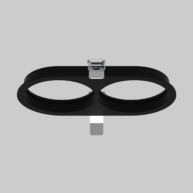 MOUNTING SET with trim 2 lamps