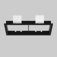 MOUNTING SET with trim 2 lamps