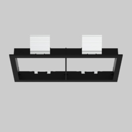 MOUNTING SET with trim 2 lamps