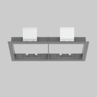MOUNTING SET with trim 2 lamps