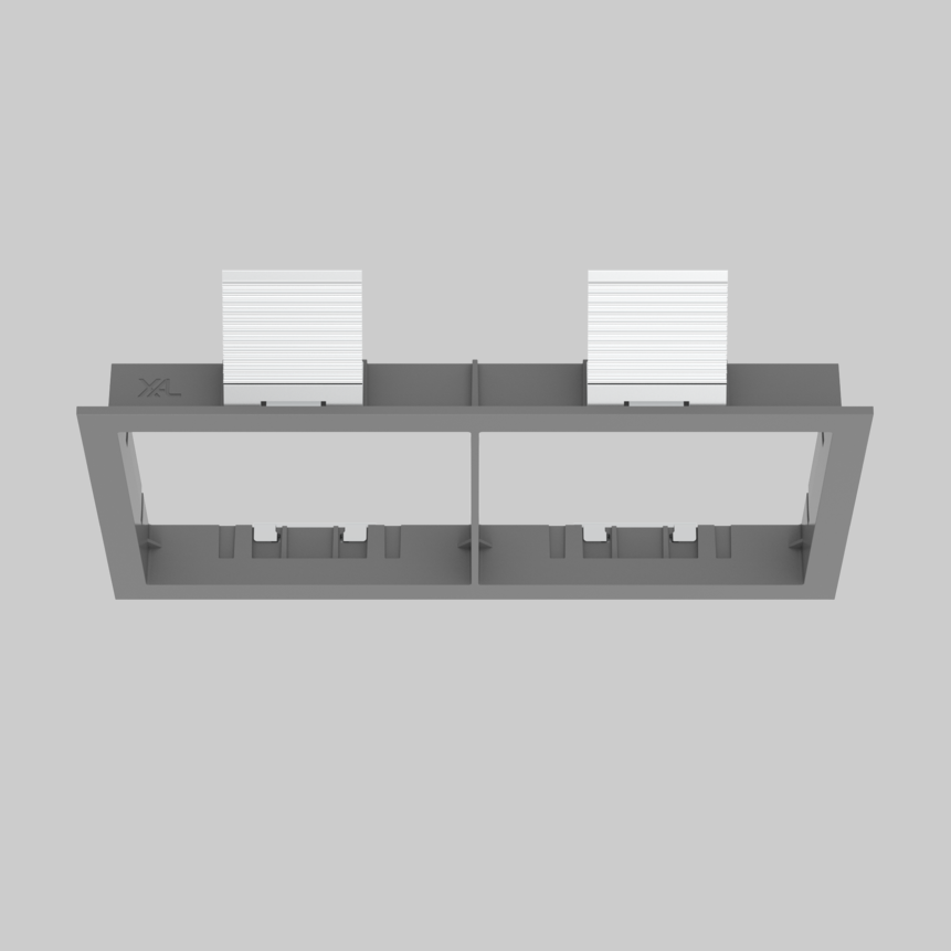 MOUNTING SET with trim 2 lamps
