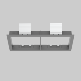 MOUNTING SET with trim 2 lamps