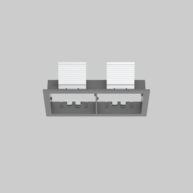MOUNTING SET with trim 2 lamps