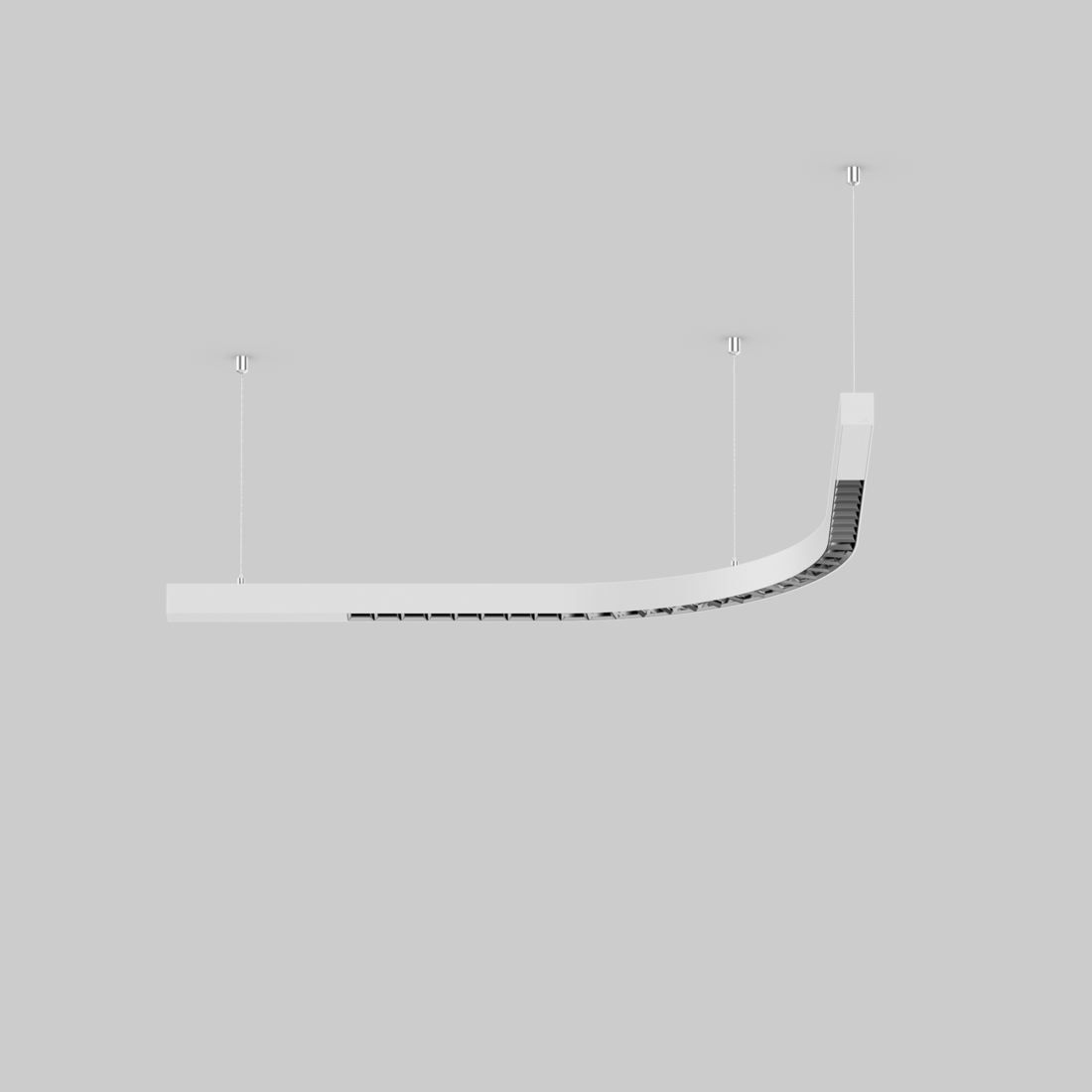 BETO curve 800 | 90° direct ceiling / suspended system, BETO curve 800 | 90° direct / indirect power suspended system