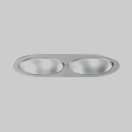 SASSO 100 round adjustable trim 2 lamps