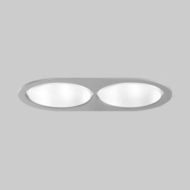 SASSO 100 round downlight trim 2 lamps