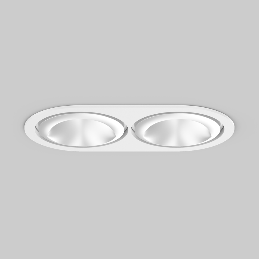 SASSO 100 round wallwasher/floor trim 2 lamps
