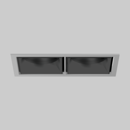 SASSO 100 square adjustable trim 2 lamps