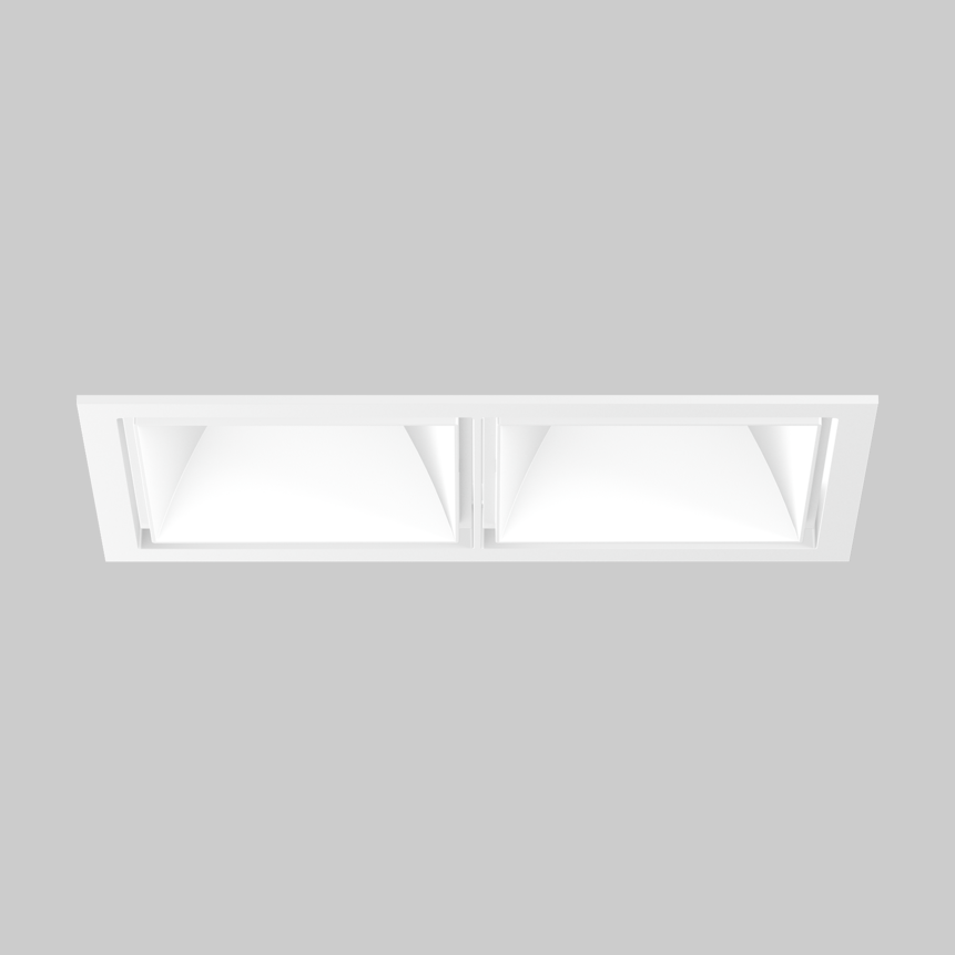 SASSO 100 square downlight trim 2 lamps