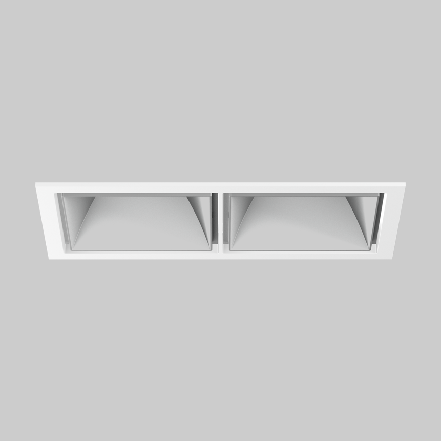 SASSO 100 square downlight trim 2 lamps