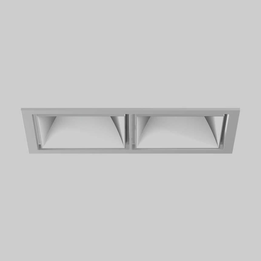 SASSO 100 square downlight trim 2 lamps