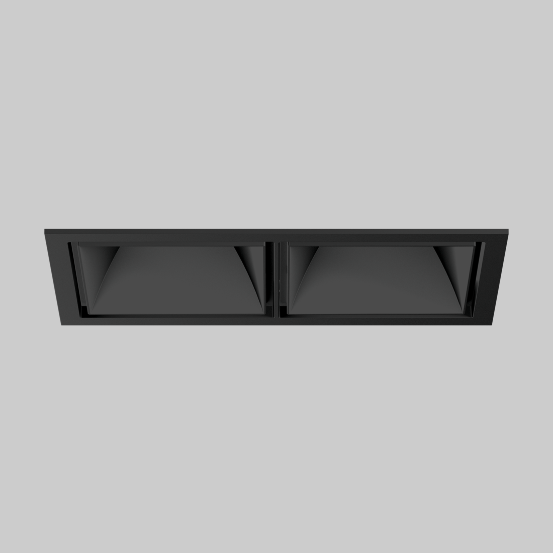 SASSO 100 square downlight trim 2 lamps