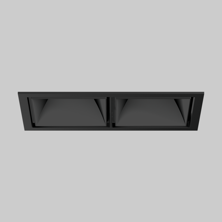 SASSO 100 square downlight trim 2 lamps