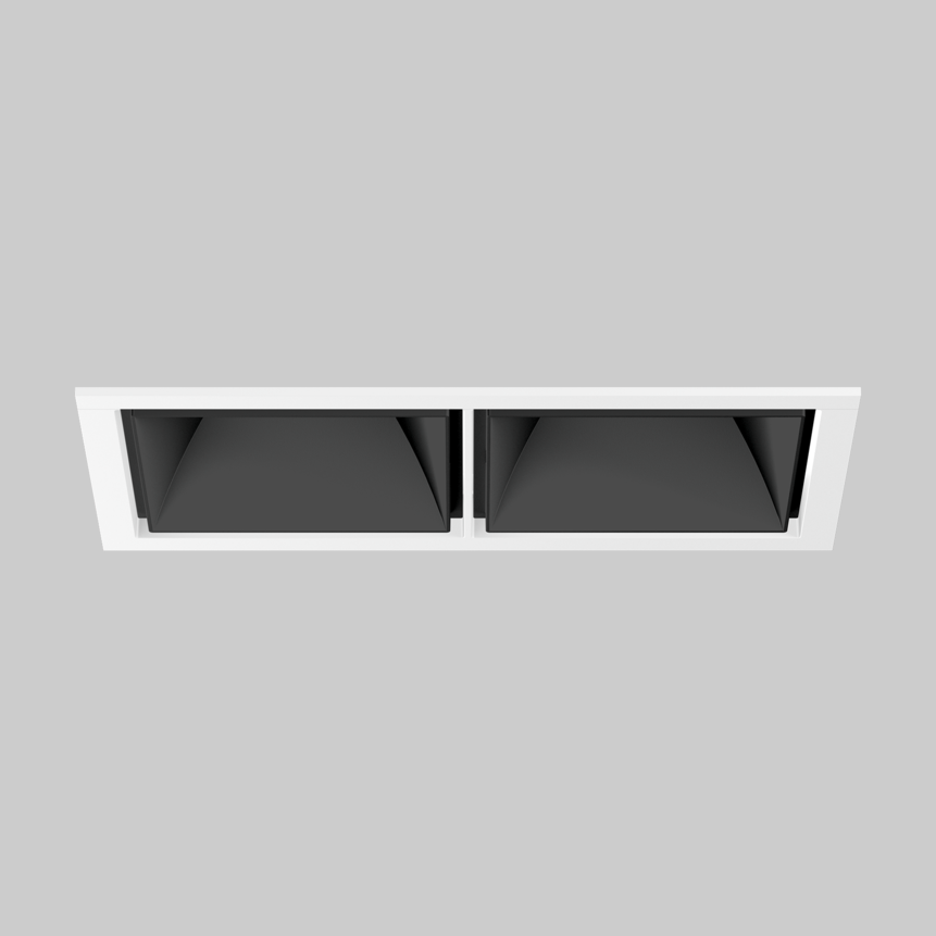 SASSO 100 square downlight trim 2 lamps