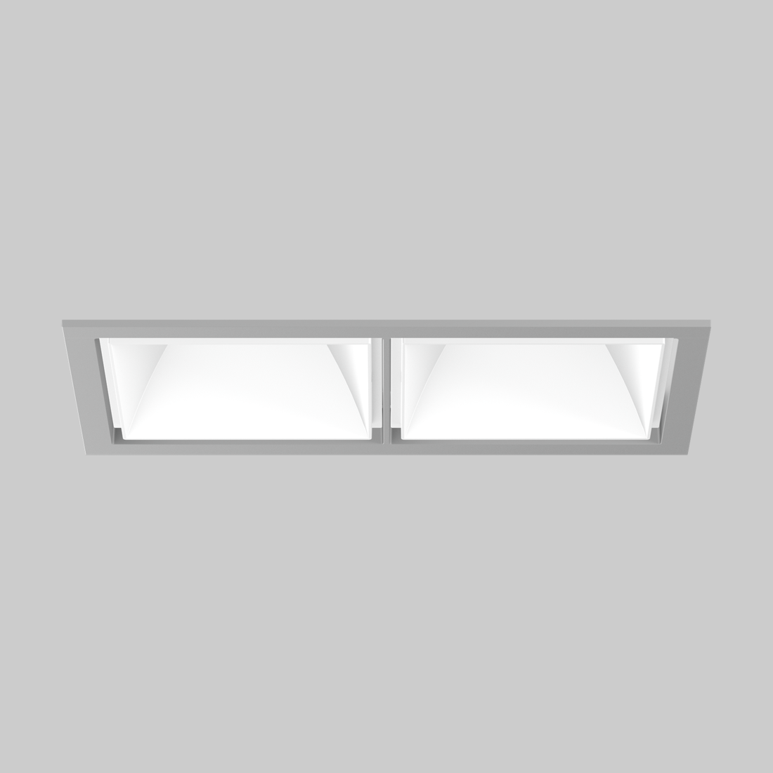 SASSO 100 square downlight trim 2 lamps