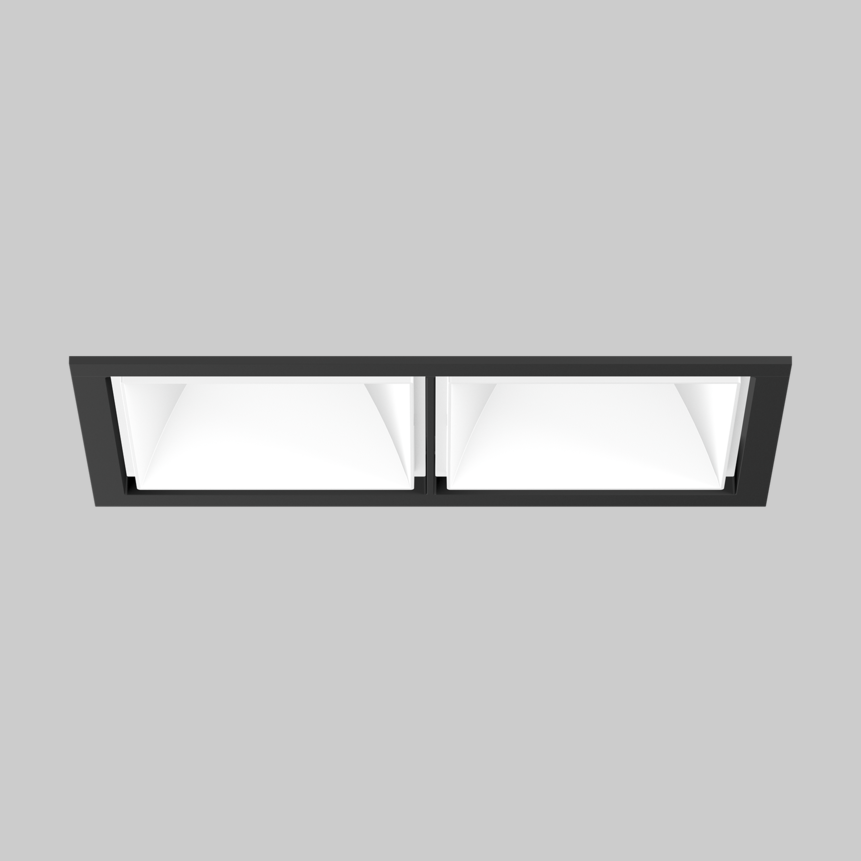 SASSO 100 square downlight trim 2 lamps