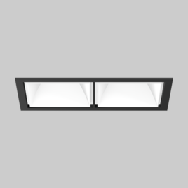 SASSO 100 square downlight trim 2 lamps