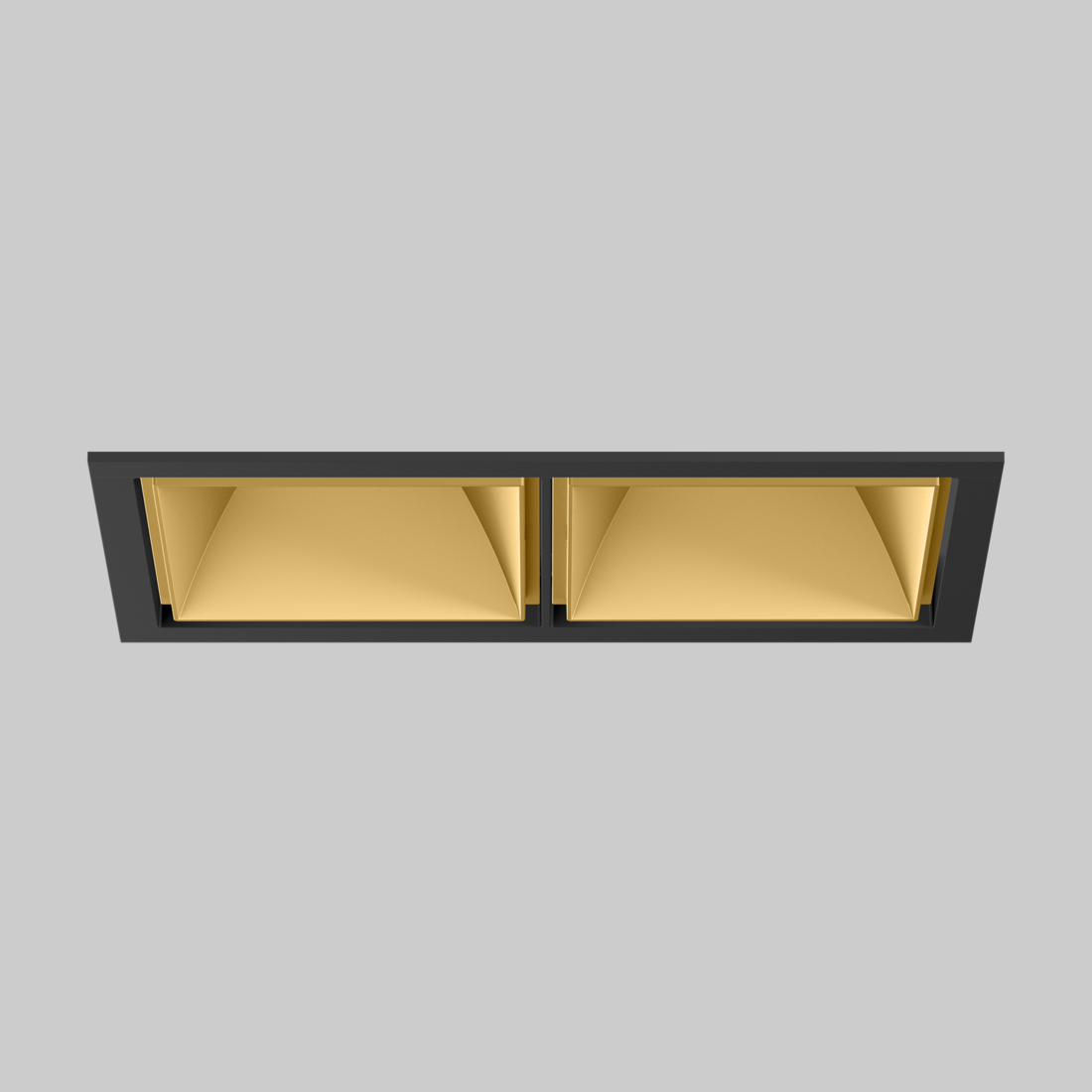 SASSO 100 square downlight trim 2 lamps