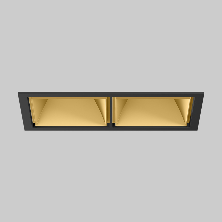 SASSO 100 square downlight trim 2 lamps