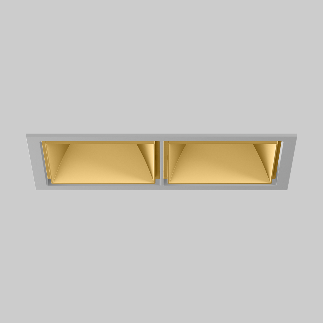 SASSO 100 square downlight trim 2 lamps