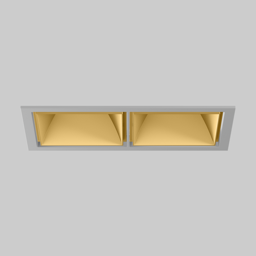 SASSO 100 square downlight trim 2 lamps