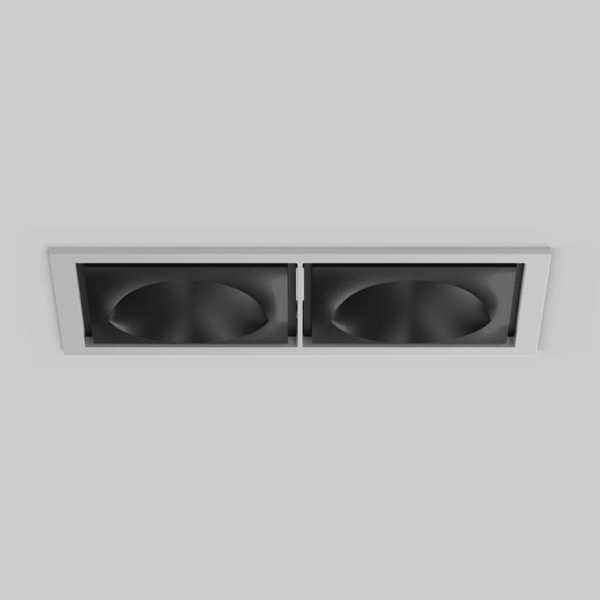 SASSO 100 square wallwasher/floor trim 2 lamps
