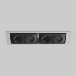 SASSO 100 square wallwasher/floor trim 2 lamps