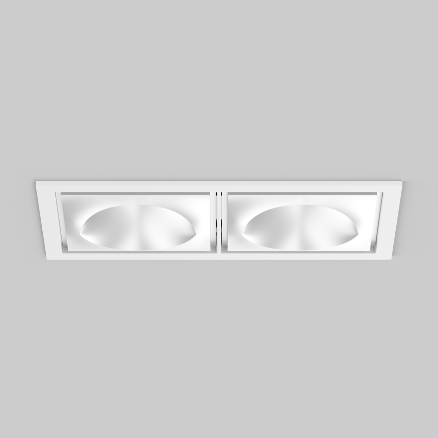 SASSO 100 square wallwasher/floor trim 2 lamps