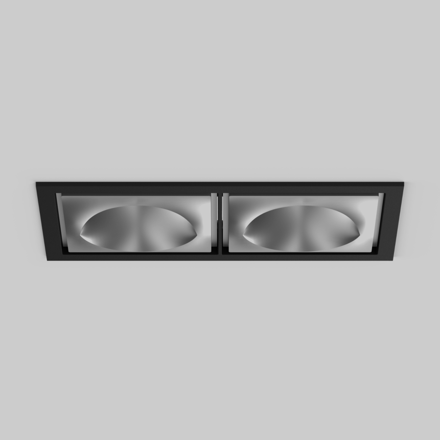 SASSO 100 square wallwasher/floor trim 2 lamps