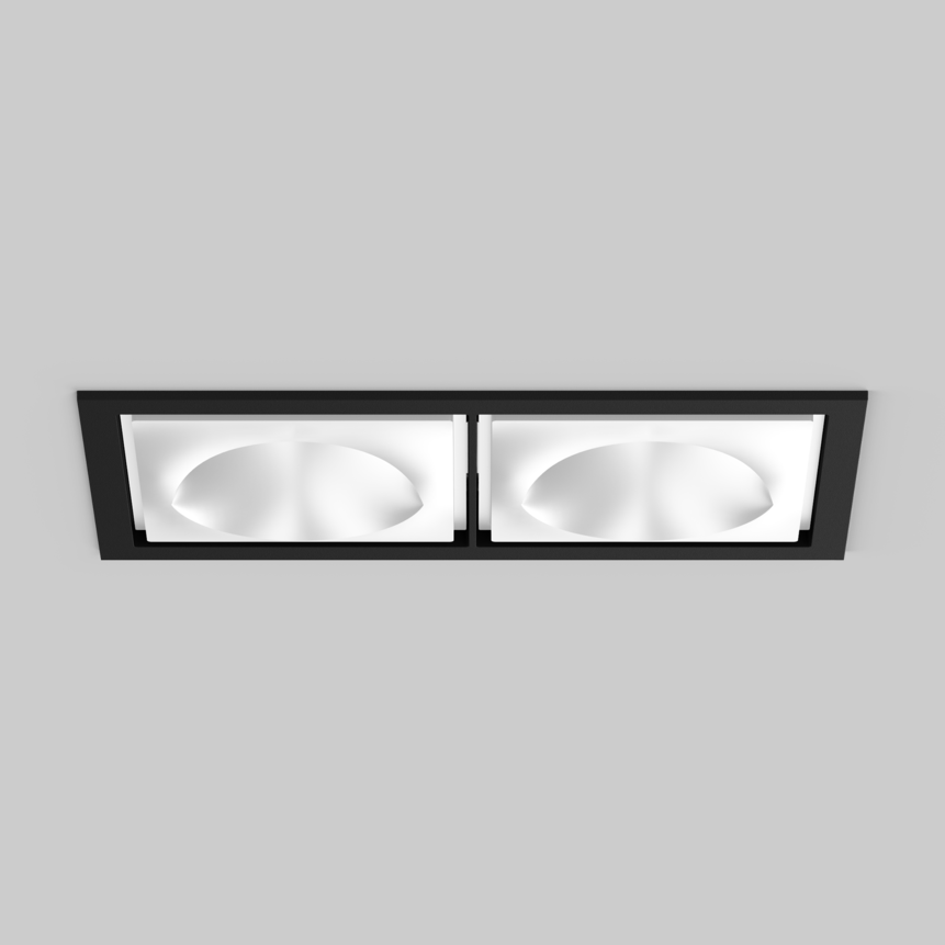 SASSO 100 square wallwasher/floor trim 2 lamps