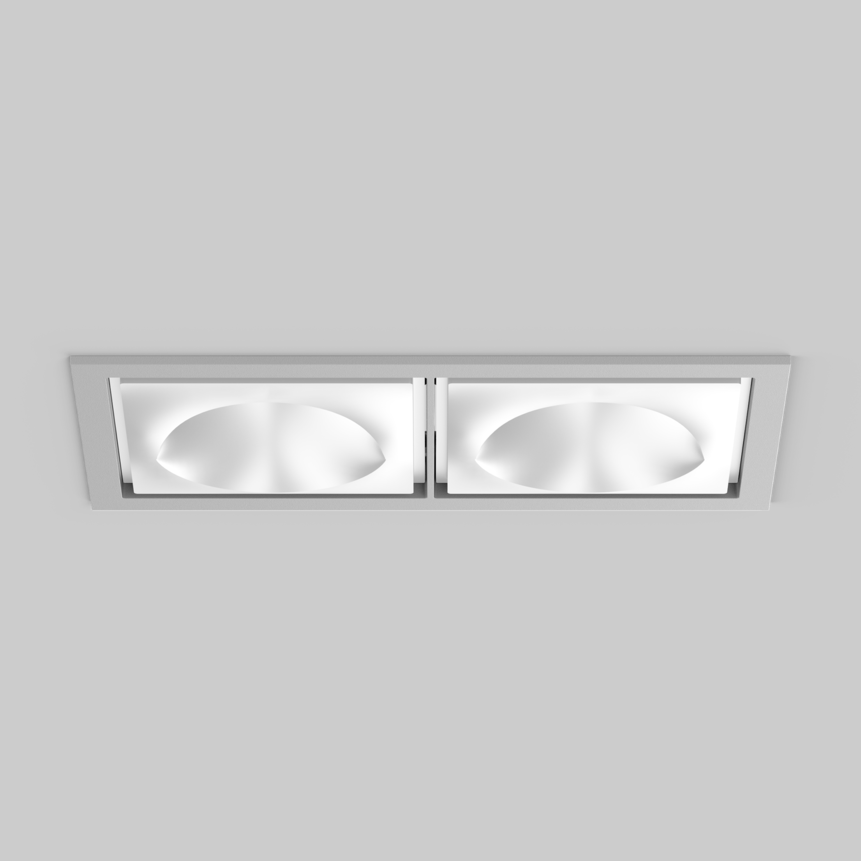 SASSO 100 square wallwasher/floor trim 2 lamps