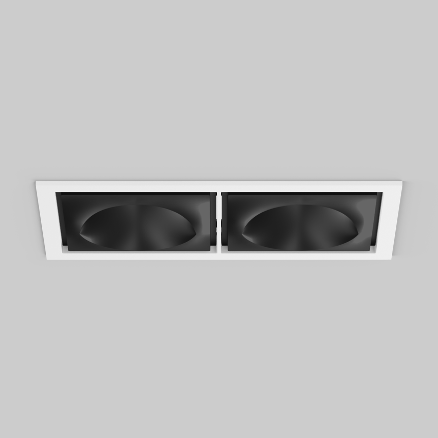 SASSO 100 square wallwasher/floor trim 2 lamps