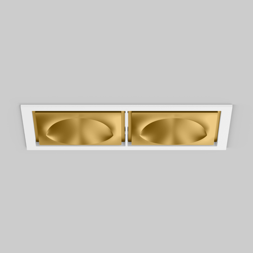 SASSO 100 square wallwasher/floor trim 2 lamps