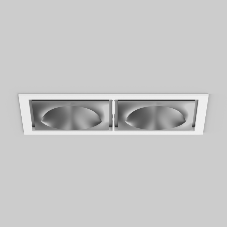 SASSO 100 square wallwasher/floor trim 2 lamps