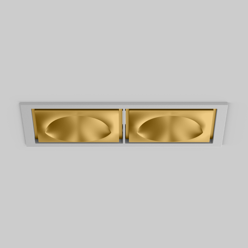SASSO 100 square wallwasher/floor trim 2 lamps