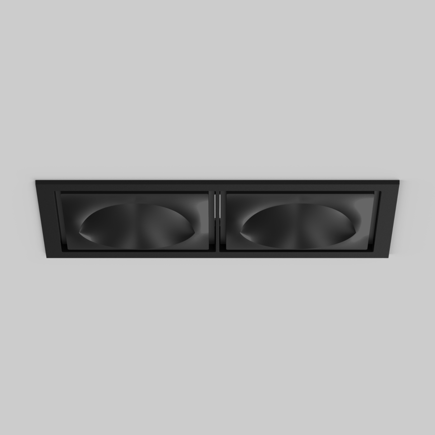 SASSO 100 square wallwasher/floor trim 2 lamps