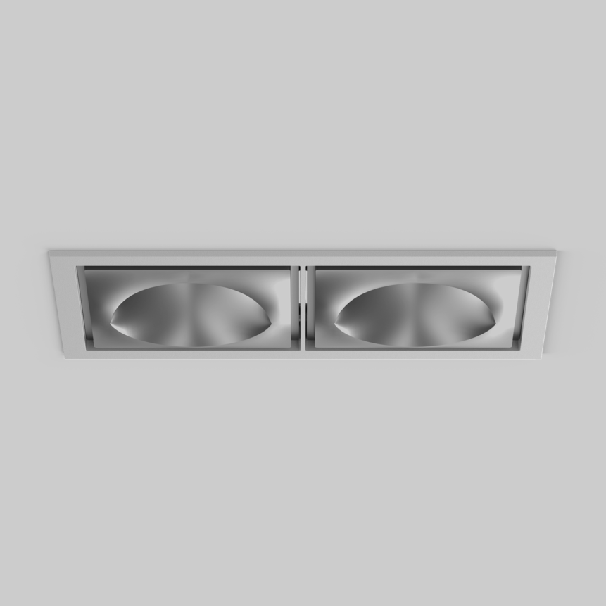SASSO 100 square wallwasher/floor trim 2 lamps