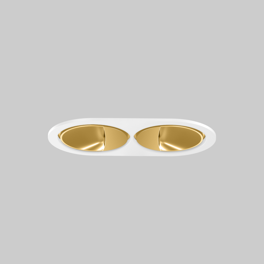 SASSO 60 round wallwasher trim 2 lamps