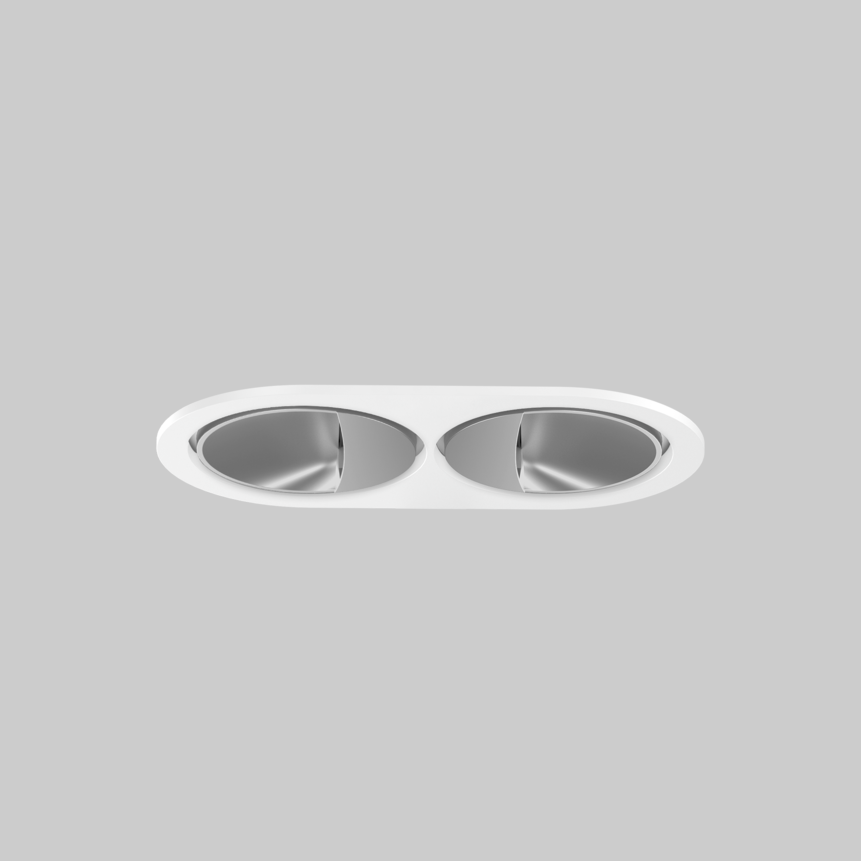 SASSO 60 round wallwasher trim 2 lamps