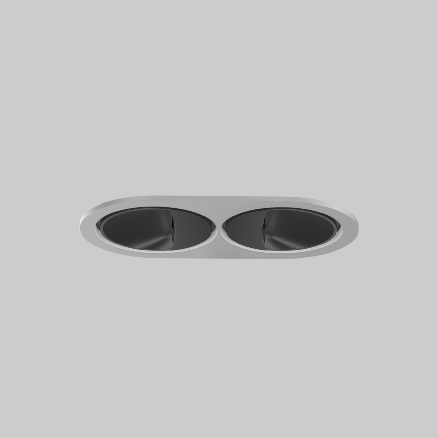 SASSO 60 round wallwasher trim 2 lamps