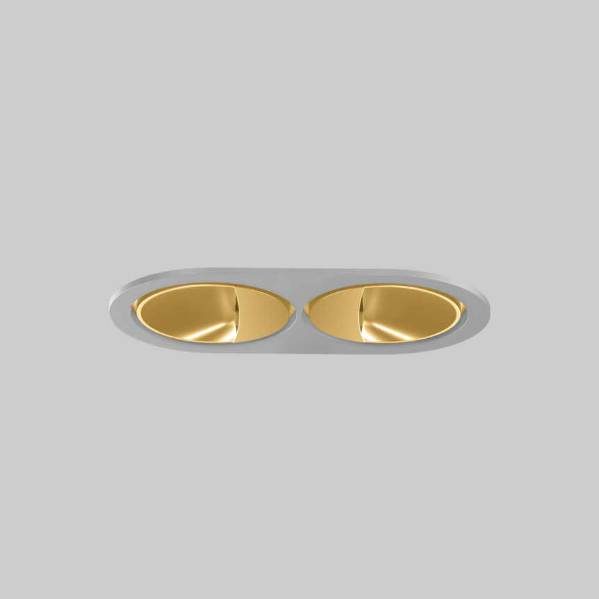 SASSO 60 round wallwasher trim 2 lamps