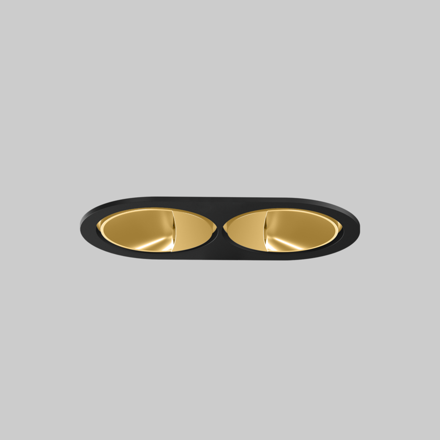 SASSO 60 round wallwasher trim 2 lamps