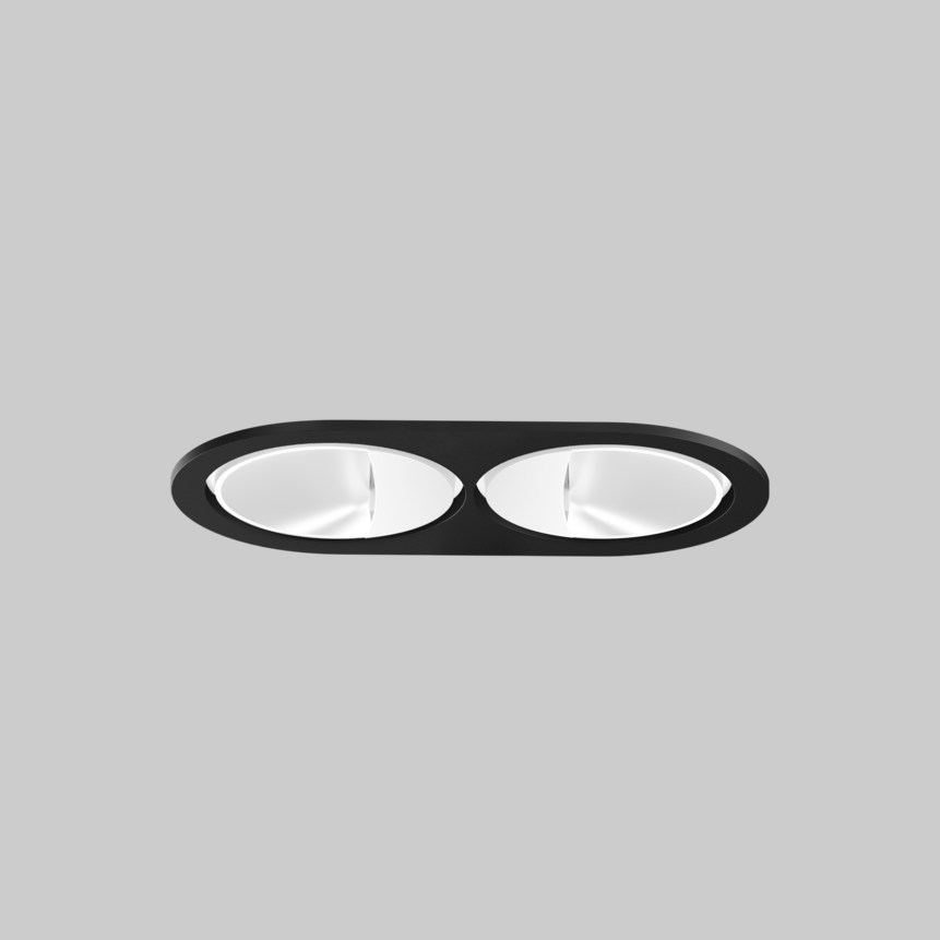 SASSO 60 round wallwasher trim 2 lamps