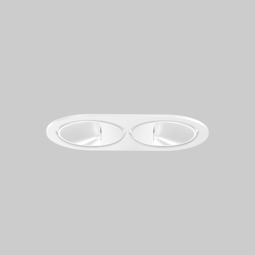 SASSO 60 round wallwasher trim 2 lamps