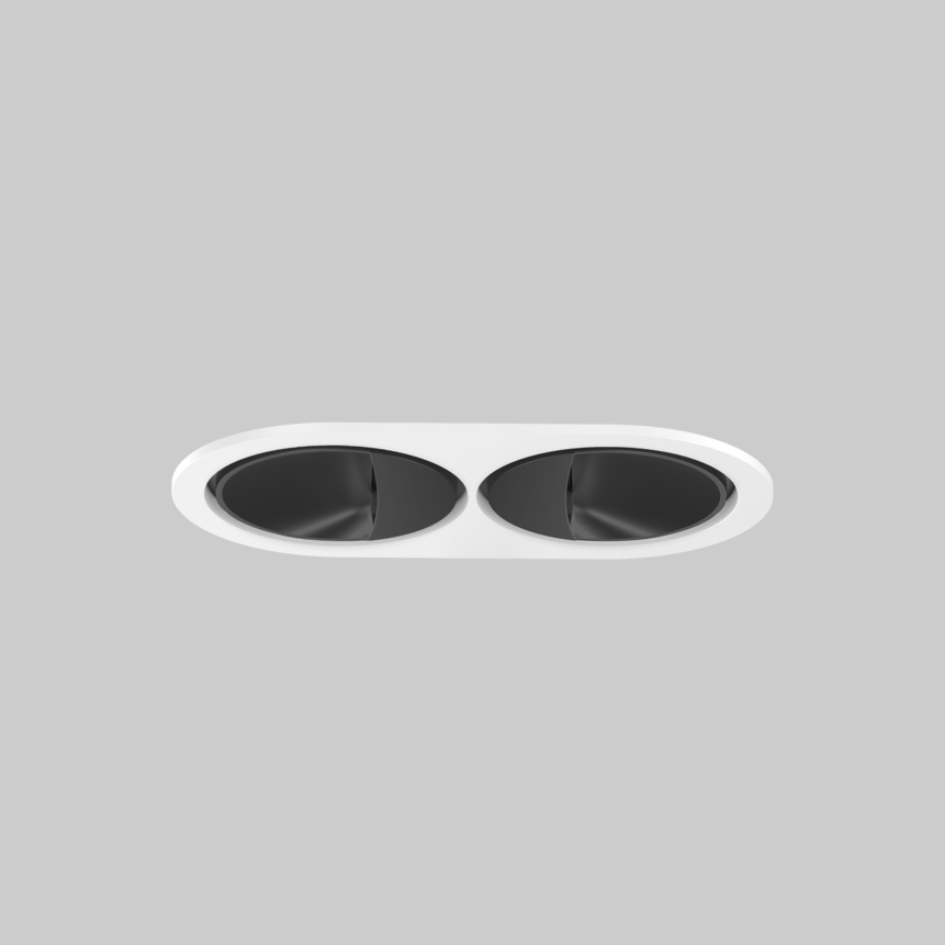SASSO 60 round wallwasher trim 2 lamps