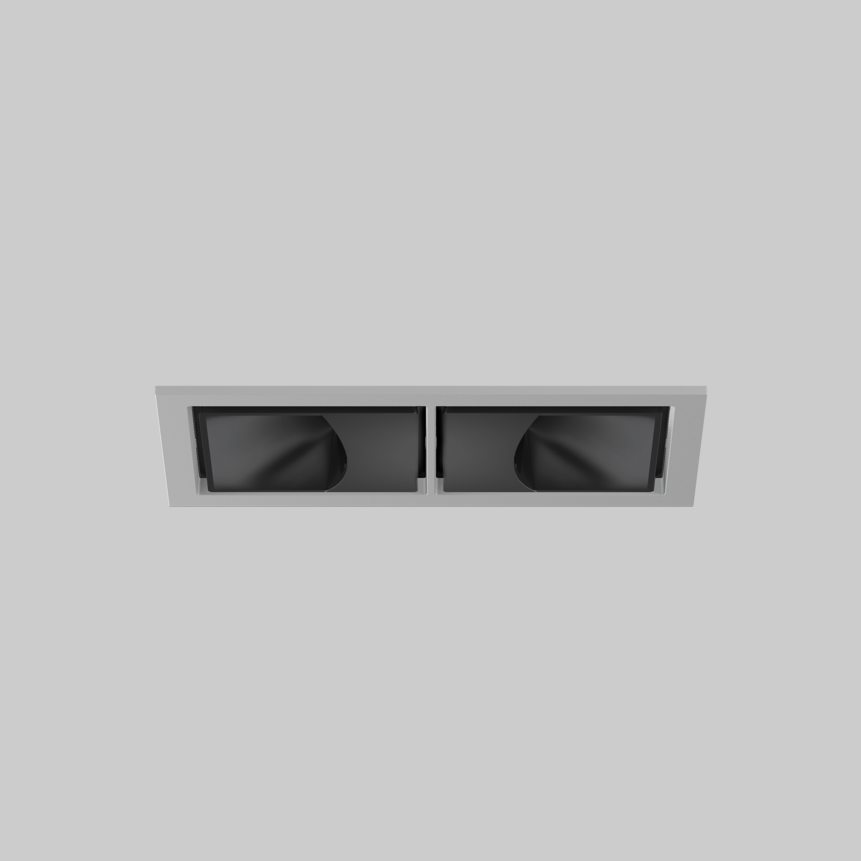 SASSO 60 square wallwasher trim 2 lamps