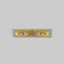 SASSO 60 square wallwasher/floor trim 2 lamps