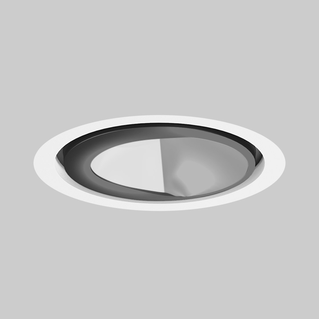 SASSO 100 round wallwasher/floor trim soft acoustic ceiling