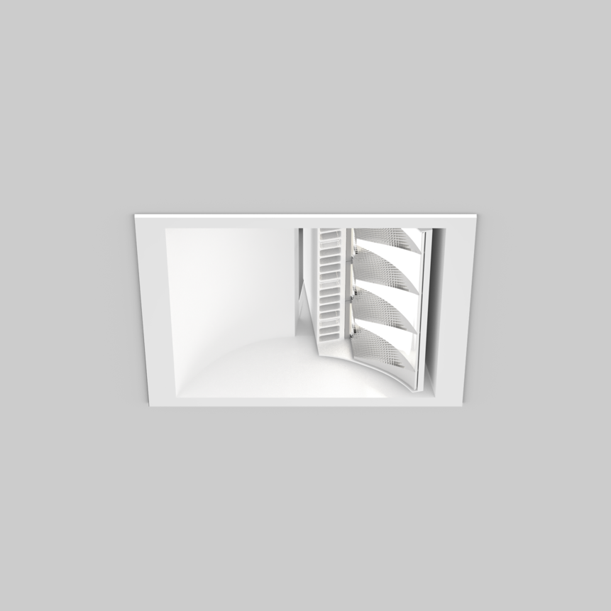 SQUADRO 1 × 4 lamps wallwasher trim