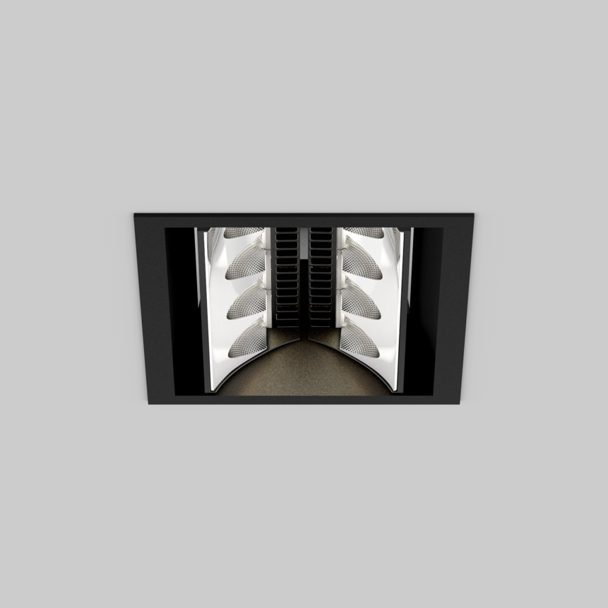 SQUADRO 2 × 4 lamps wallwasher trim